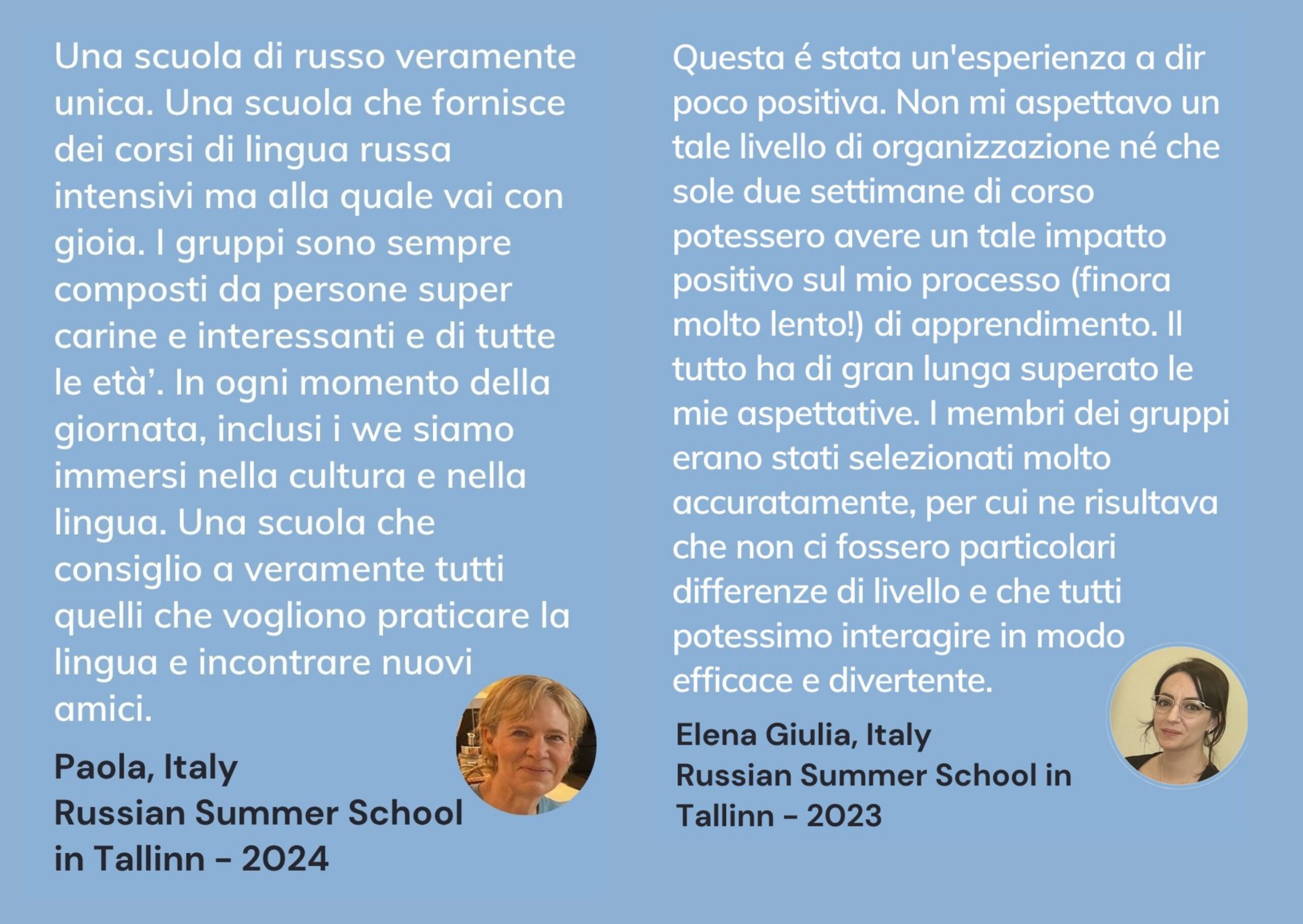 Testimonianze degli studenti